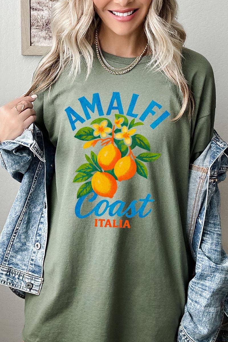 Amalfi Coast Italia Graphic Heavy Cotton Tee