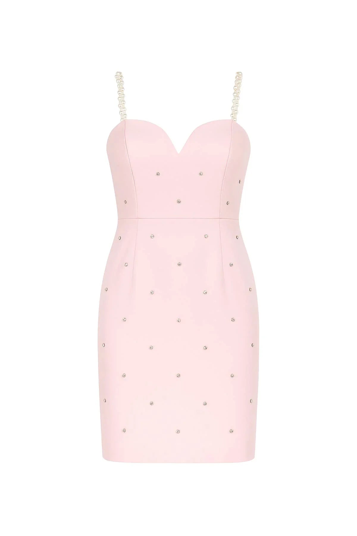 Woven Crystal Embellished Mini Dress