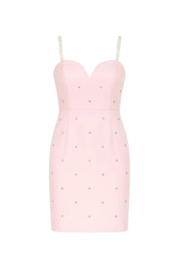 Woven Crystal Embellished Mini Dress