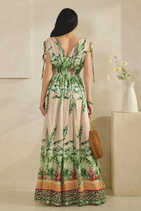 Tropical Print Maxi Dress