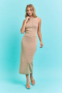 Libby Pointelle Knit Sleeveless Top & Mermaid Midi Skirt Set