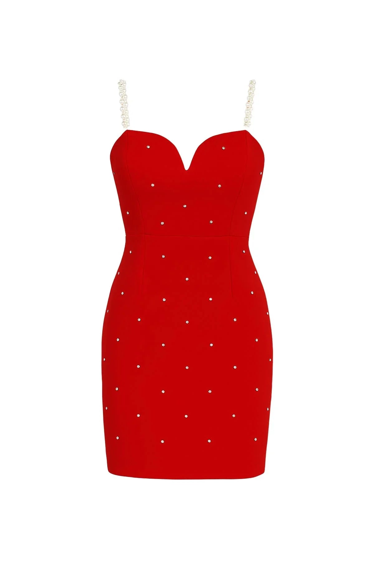 Woven Crystal Embellished Mini Dress