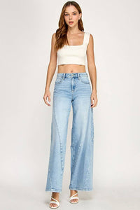 WILLOW HIGH RISE COMFORT WIDE LEG w/ SEAM DETAIL