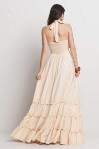 TUBE TOP WITH TRIPLE TIERE ATTACHED LONG MAXI RESORT PRIVILEGE