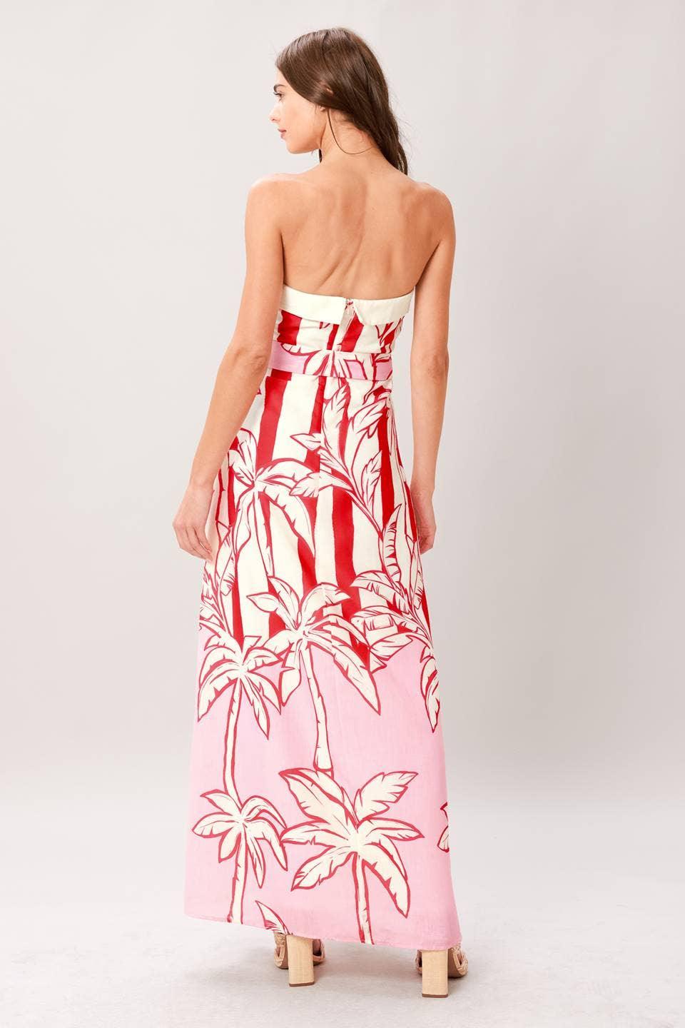 A printed woven ankle dress