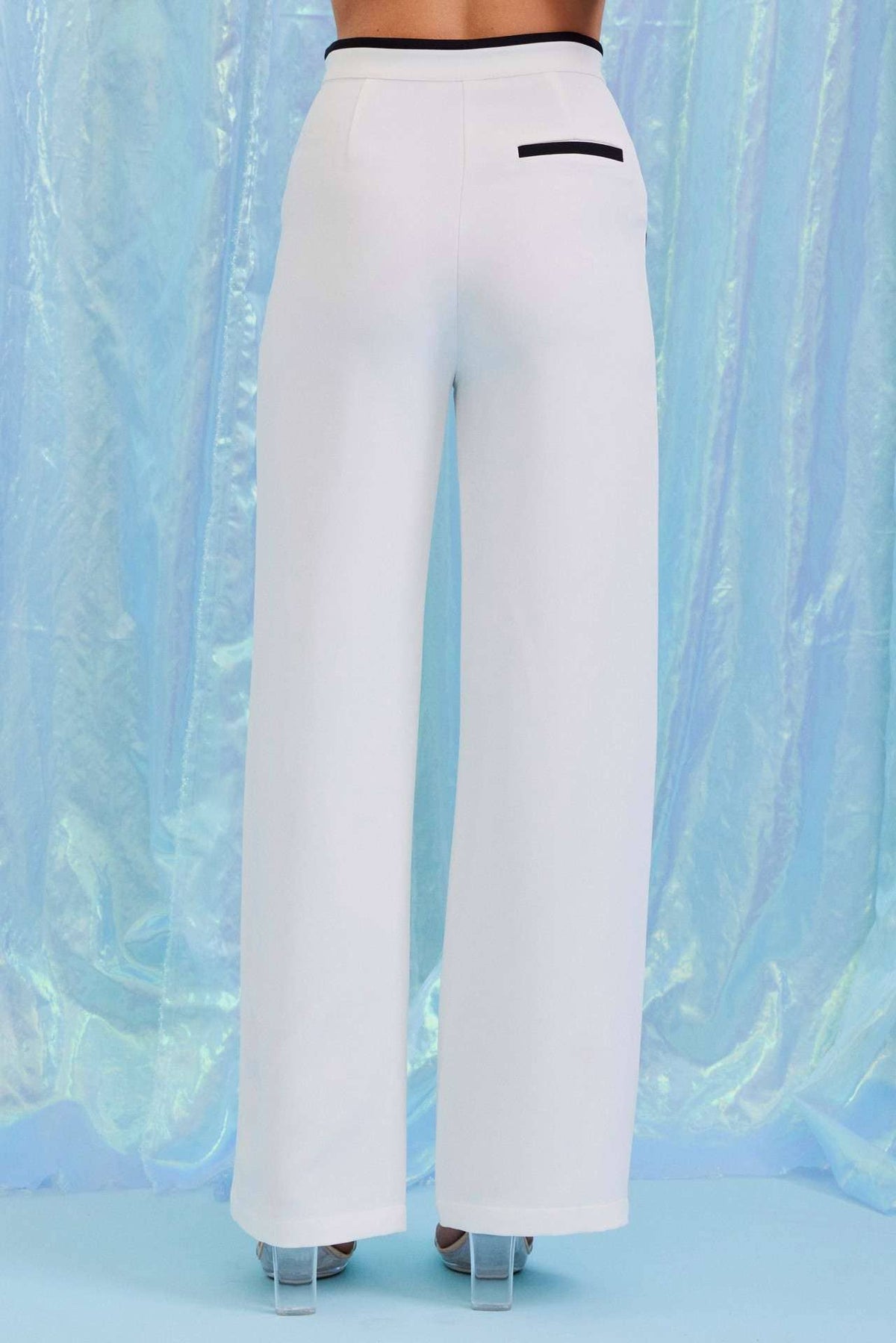 WOVEN VEST AND PANTS SET WITH CONTRAST DETAIL