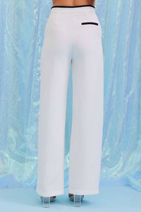 WOVEN VEST AND PANTS SET WITH CONTRAST DETAIL
