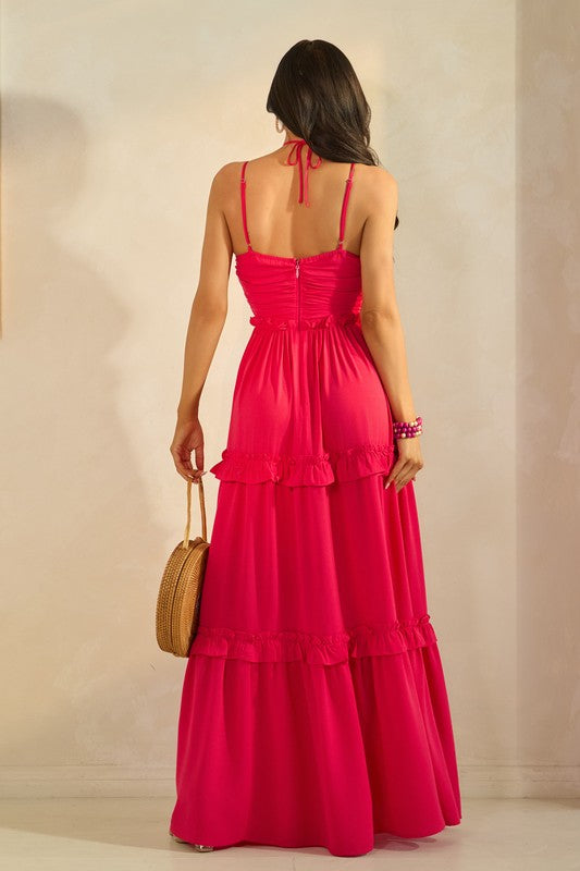 Solid Tiered Maxi Dress