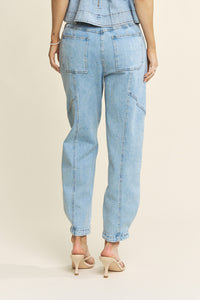 Chloe Pentual Denim Top with Barrel Harem Pant Set