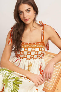 Ivory Multi Printed Woven Maxi Dress