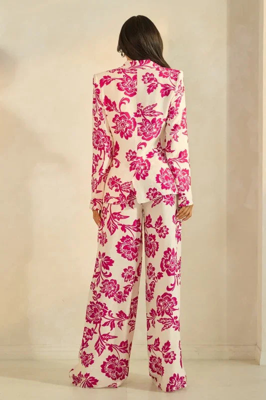 Floral Blazer Pant Suit 2PC Set PRIVILEGE