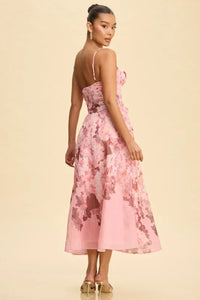 Spring Florals Midi Belted Dress