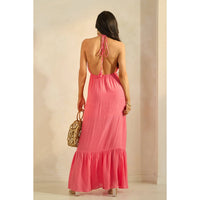 Vertical Ruffled Maxi Dress