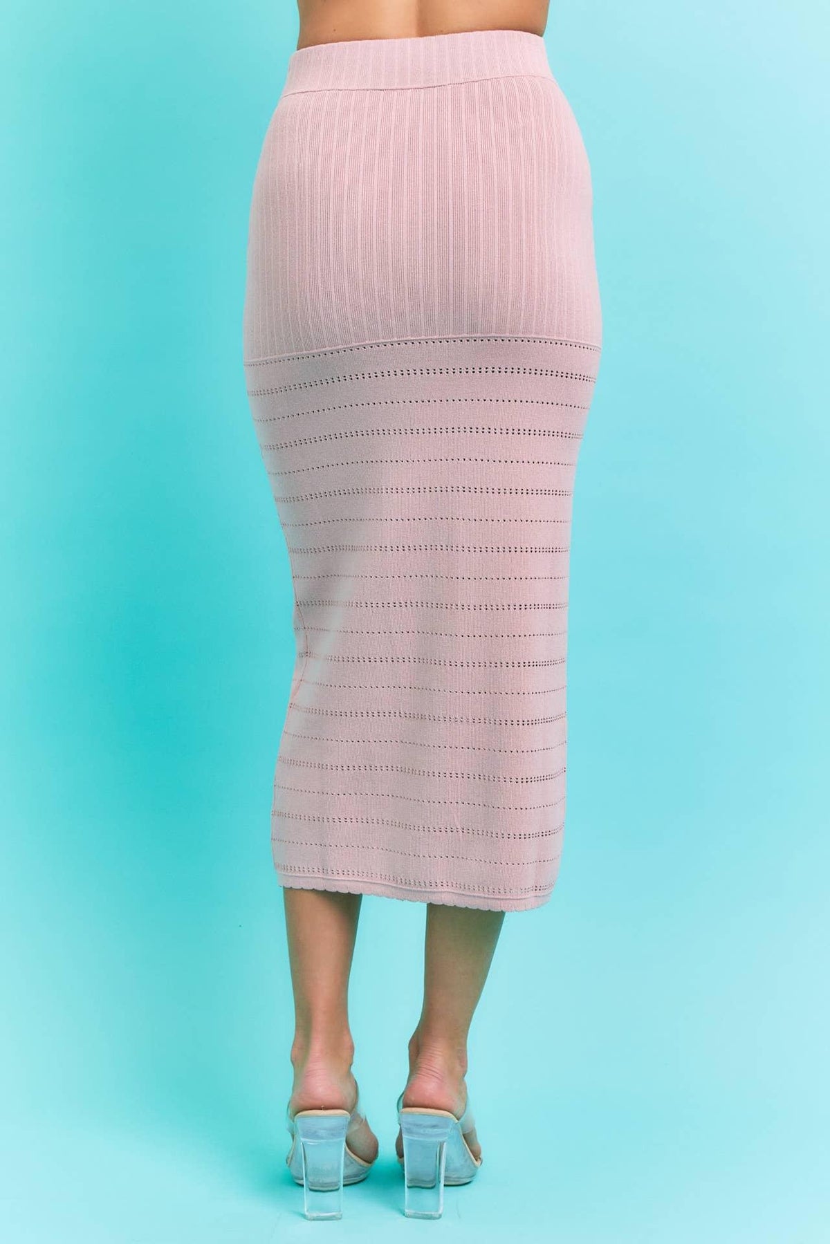 Libby Pointelle Knit Sleeveless Top & Mermaid Midi Skirt Set