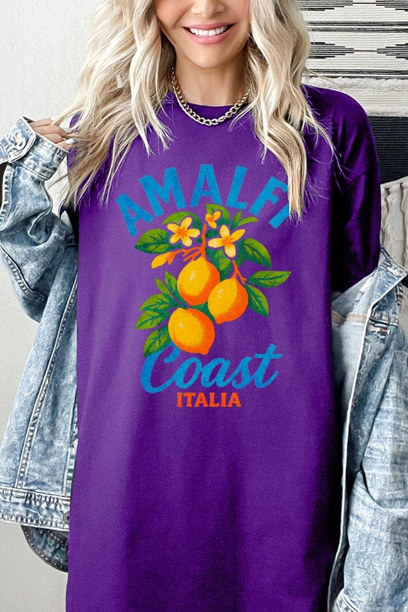Amalfi Coast Italia Graphic Heavy Cotton Tee