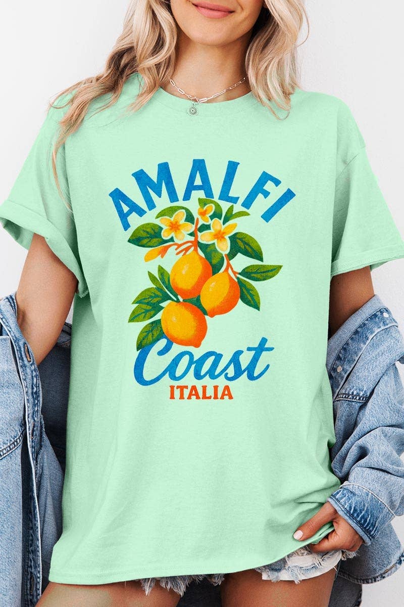Amalfi Coast Italia Graphic Heavy Cotton Tee