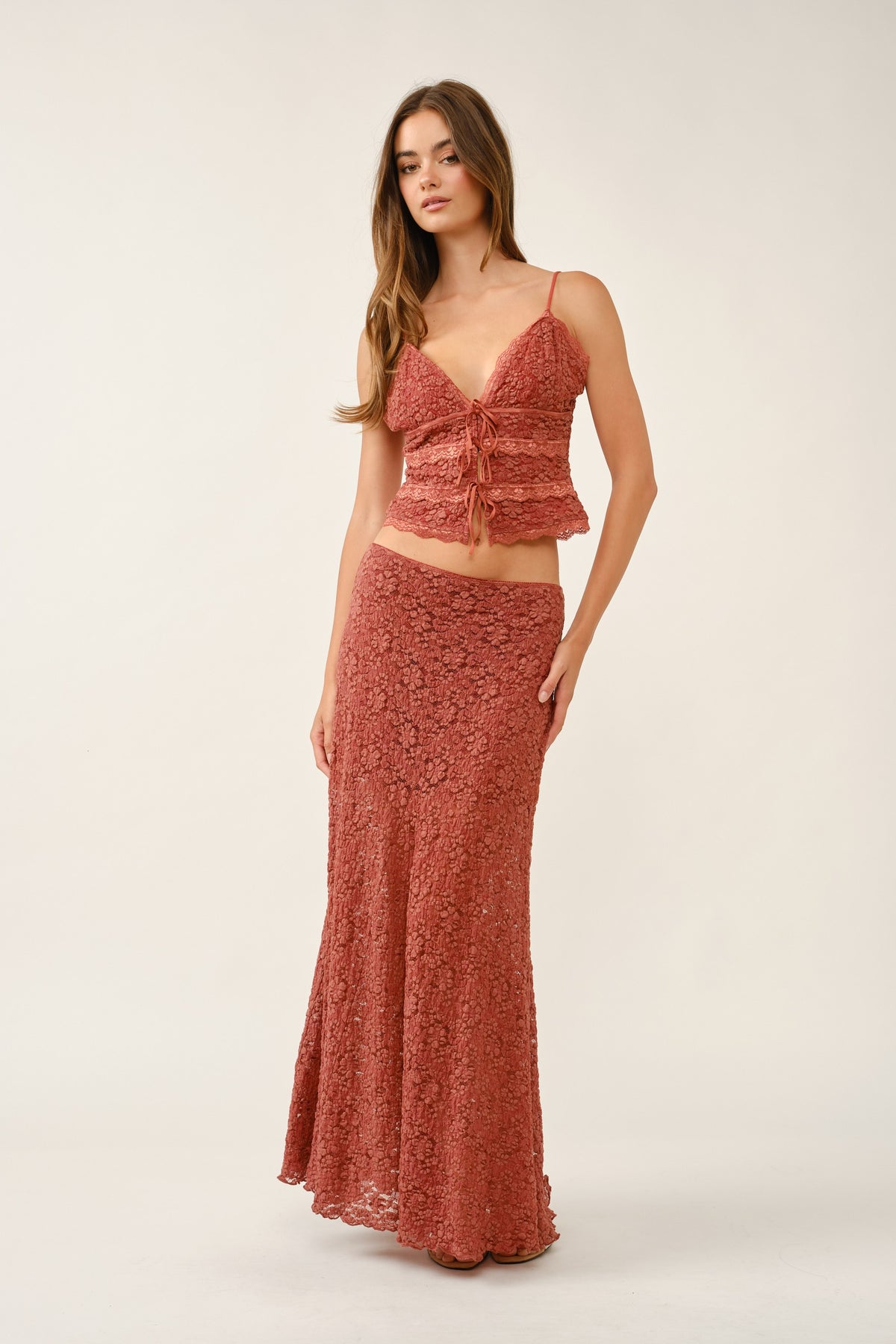 Lilly Lace Tank & Maxi Skirt Set