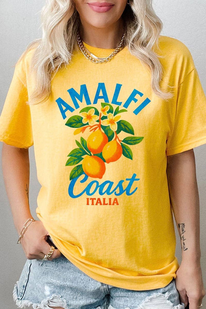 Amalfi Coast Italia Graphic Heavy Cotton Tee