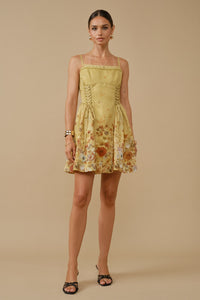 Floral Garden Side-lace A-line Dress