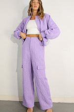 DESIGNER INSPIRED  TWO PIECE CARGO PANT SET
