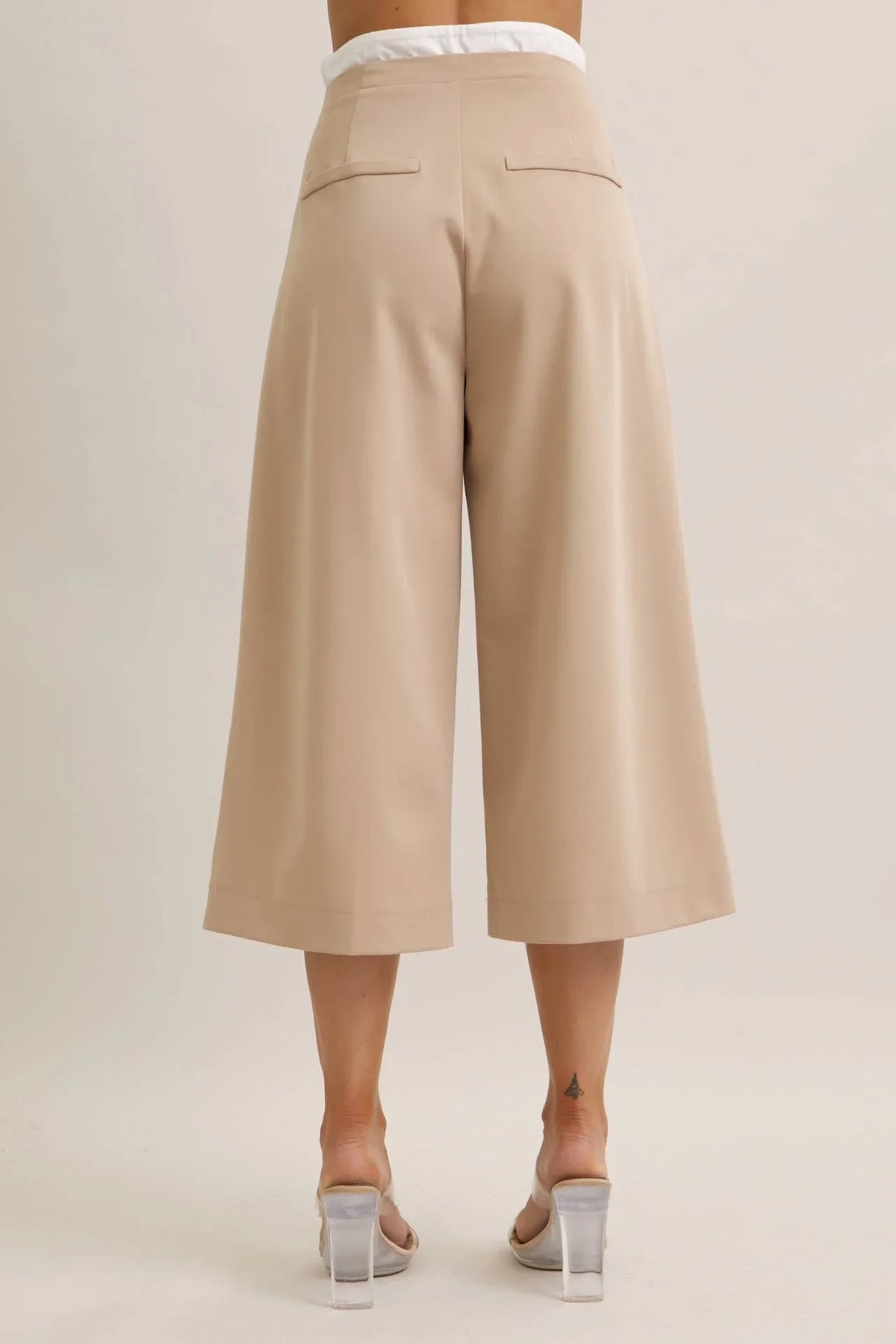 Ocean Woven Vest & Wide-leg Trouser Set