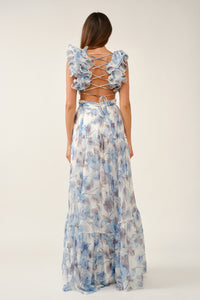 Cilly Floral Open Back Maxi Gown