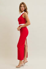 Rosette One-shoulder Midi Bandage Dress