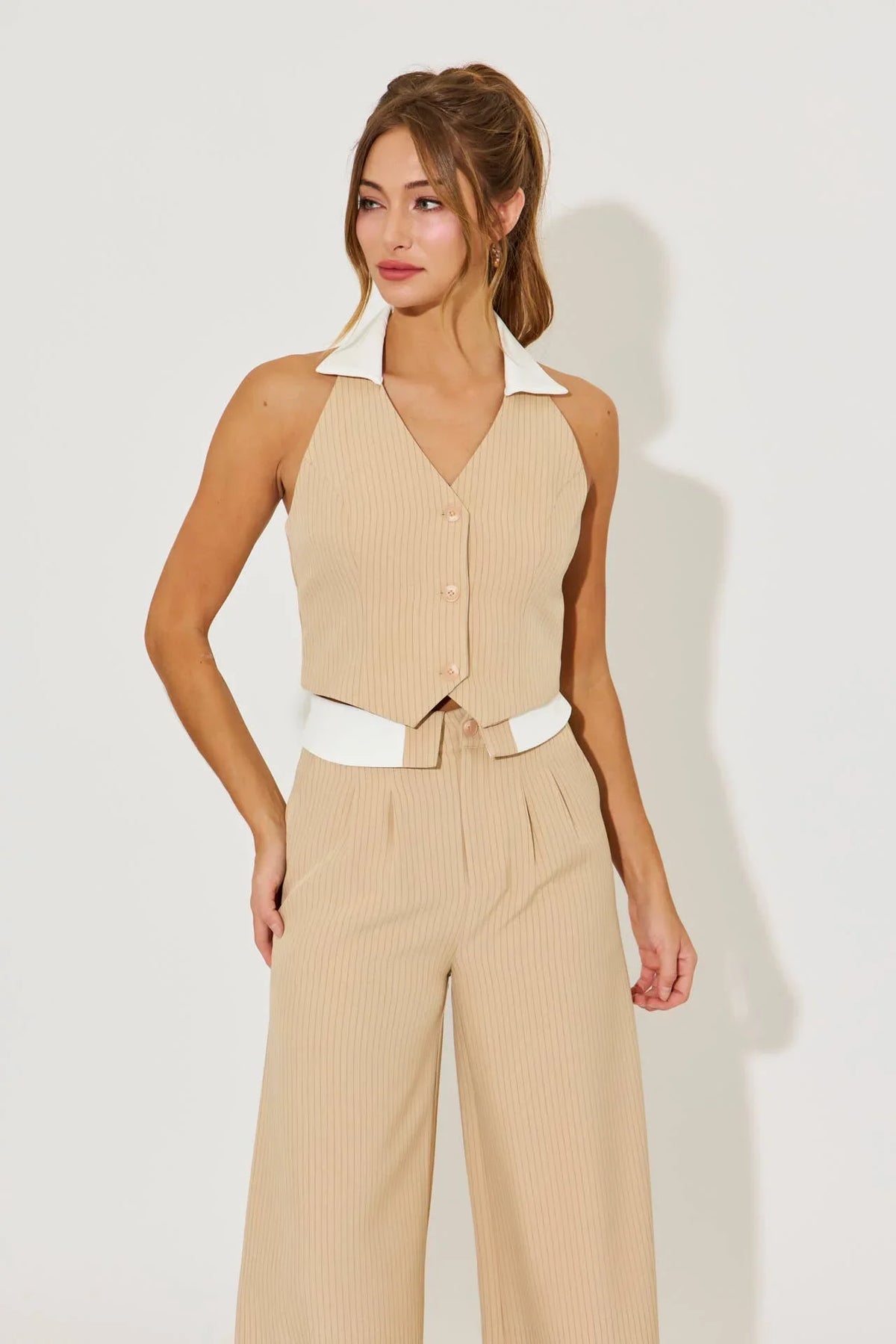 The Signature Stripe Vest and Pants Set