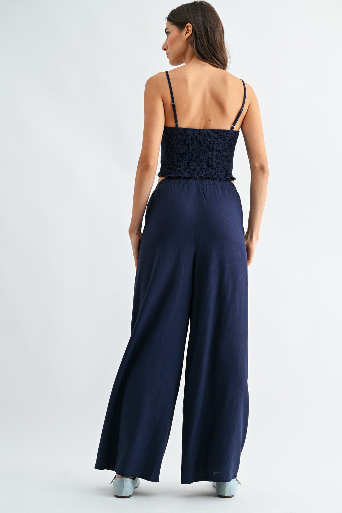 EMBROIDERED TWO-PIECE PANTS SET