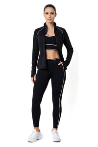 3-PIECE ACTIVEWEAR SET — SPORTS BRA, LEGGING & JACKET