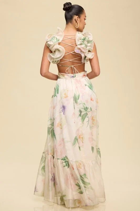 Fleur Ruffle Tiered Gown