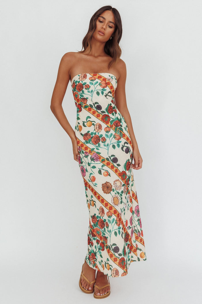Floral Cascade Maxi Dress