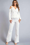 CUTOUT SLEEVED SUIT 2PC SET - PRIVILEGE 