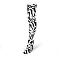 In Control Pointed-Toe Thigh-High Stiletto Boots