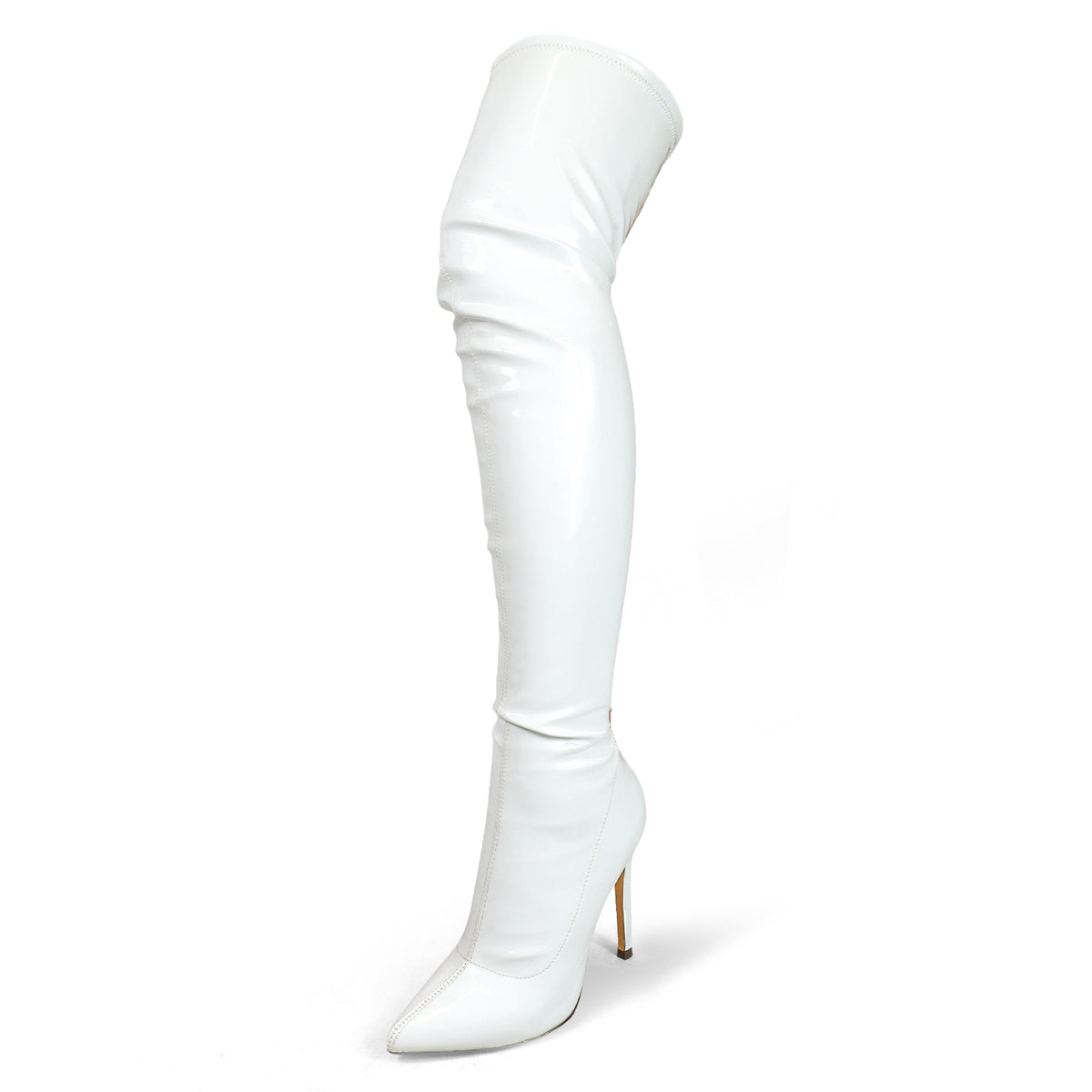In Control Pointed-Toe Thigh-High Stiletto Boots