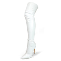 In Control Pointed-Toe Thigh-High Stiletto Boots
