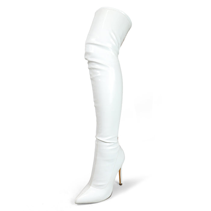 In Control Pointed-Toe Thigh-High Stiletto Boots