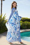 UNIQUE KIMONO SLEEVE MAXI DRESS - PRIVILEGE 