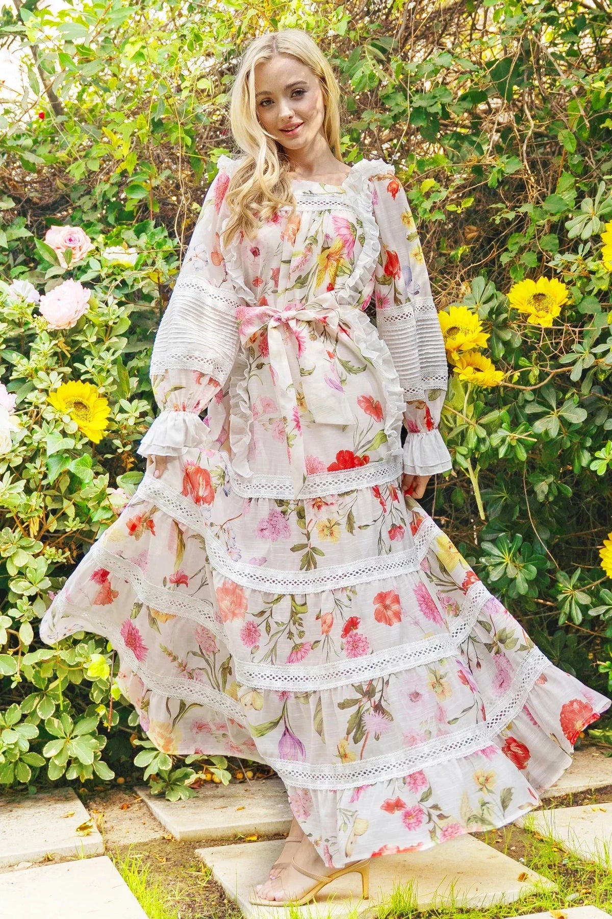 SPRING FLORAL MAXI DRESS PRIVILEGE