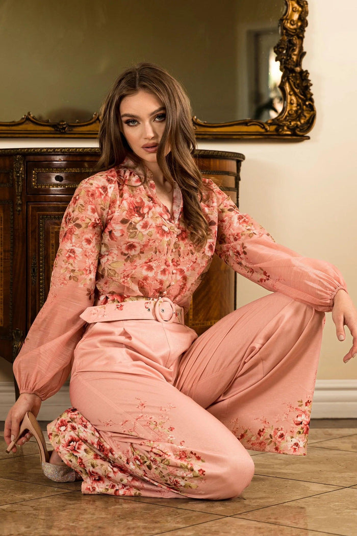 ARTSEY FLORAL 2PC PANT SET - PRIVILEGE 