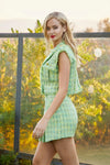 TWILL 2PC MINI SKIRT WITH VEST TOP - PRIVILEGE 