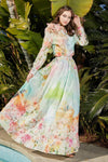 ARTISTIC FLOWER MAXI SKIRT SET - PRIVILEGE 