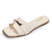olga gold clip flat sandle