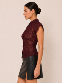 Mandarin Lace Top