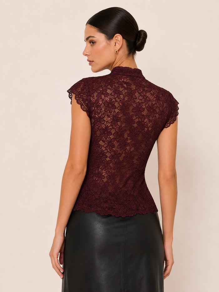 Mandarin Lace Top