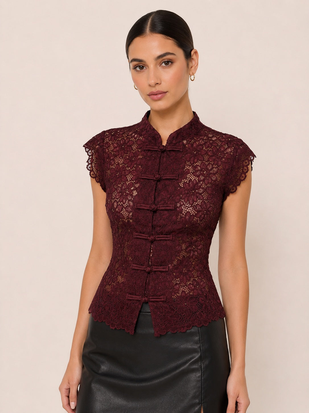 Mandarin Lace Top