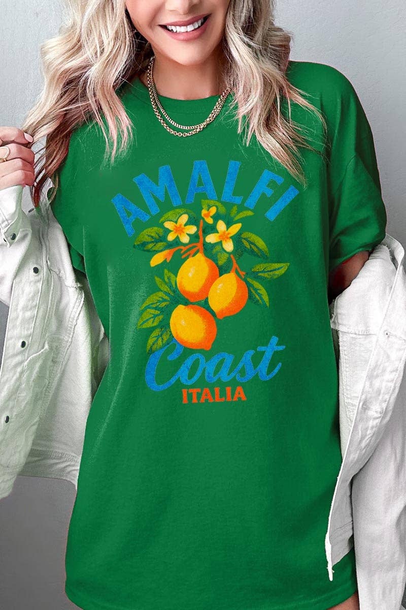 Amalfi Coast Italia Graphic Heavy Cotton Tee