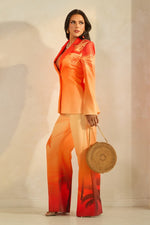 OMBRE WITH PALM TREE PRINT JACKET SET  - 2 PCS SET
