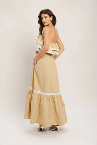 Ruffle Tube Top Maxi Dress