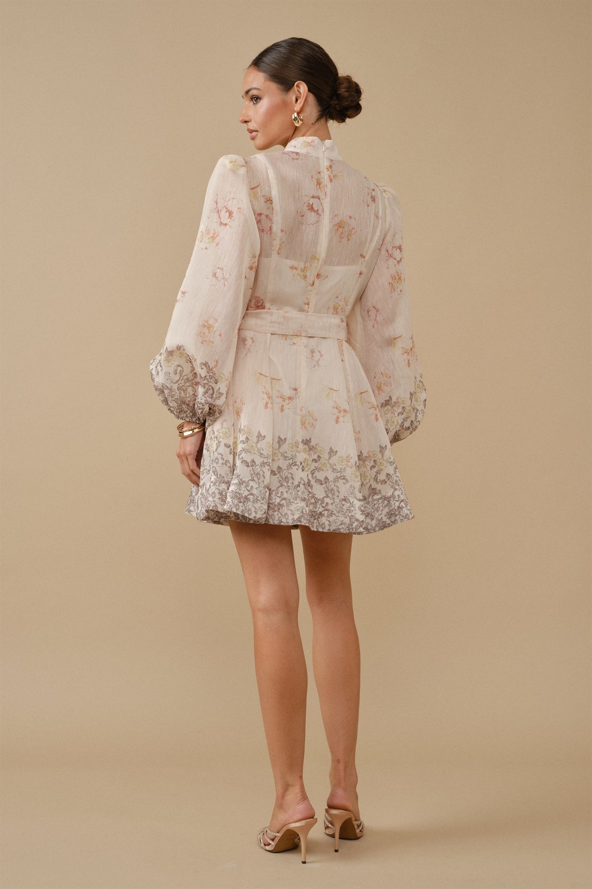 Ella Enchanted Floral & Baroque Mini Dress
